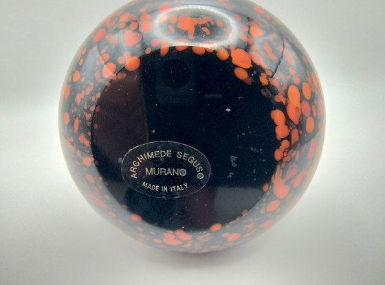 Boccetta in vetro artistico di Murano di Archimede Seguso, Oggetti decorativi, Arancione (foto 3 di 10)