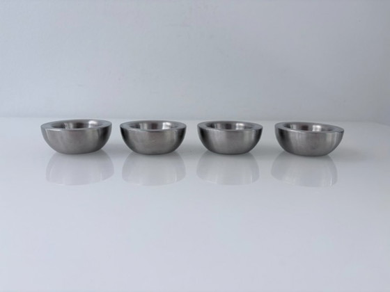 Lot de 4 coquetiers en acier inoxydable – design minimaliste – Vaisselle, rvs (photo 2 of 12)