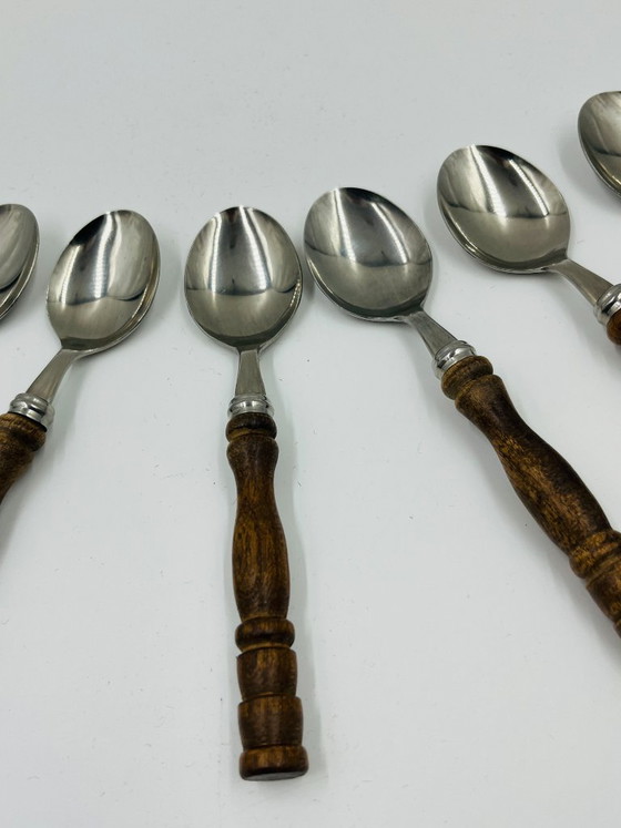 Set di posate vintage da 22 pezzi con manici effetto legno – Wood (photo 22 of 24)