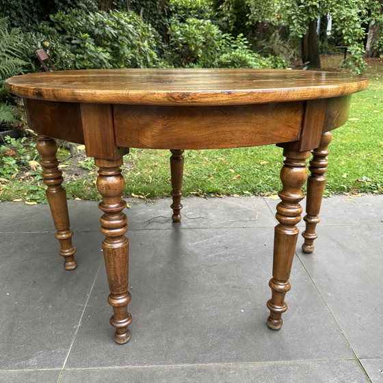 Image 1 of Table à abattant en noyer anglais - vers 1900