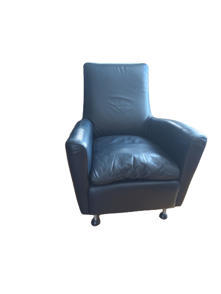 Zwart lederen Touché fauteuil