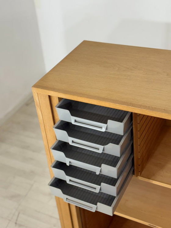 Image 1 of Dänischer Rolladenschrank / Wäscheschrank / Wohnzimmerschrank / Holz Schrank