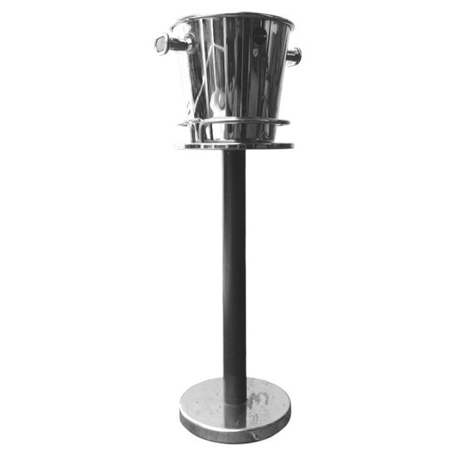 Sottsass Ettore design years '70 for Alessi ice bucket for bottles with column