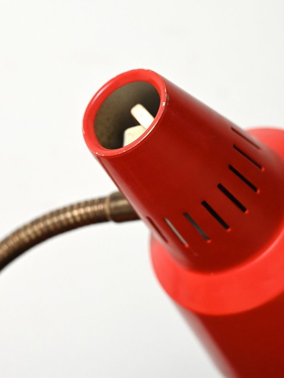 Image 1 of Gemi red Scandinavian table lamp, 1960s