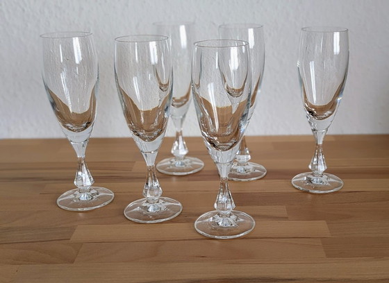 Set di 6 bicchieri, flûte da champagne, bicchieri da prosecco, cristallo – Bicchieri e caraffe, Crystal, Glass (photo 2 of 6)