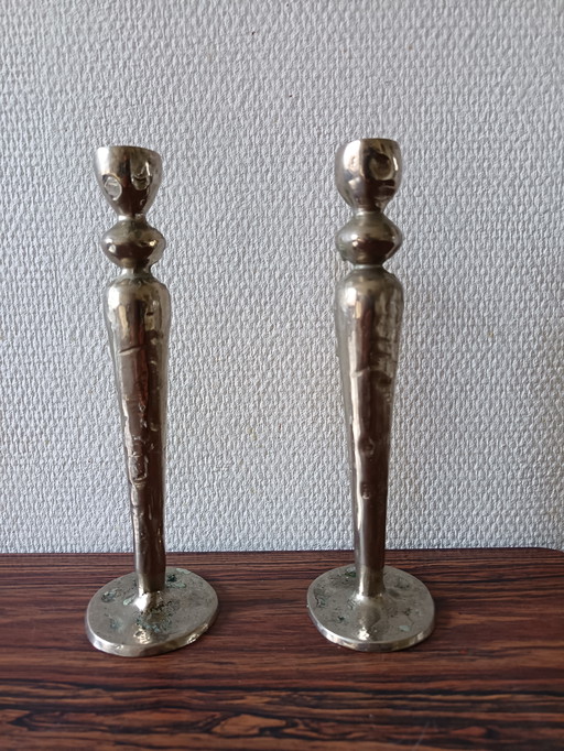 Vintage Brutalist 70s Candlestick