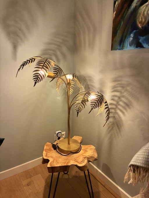 Art Deco Palmboom Tafellamp – tafellampen, Metal, Brass (photo 2 of 6)