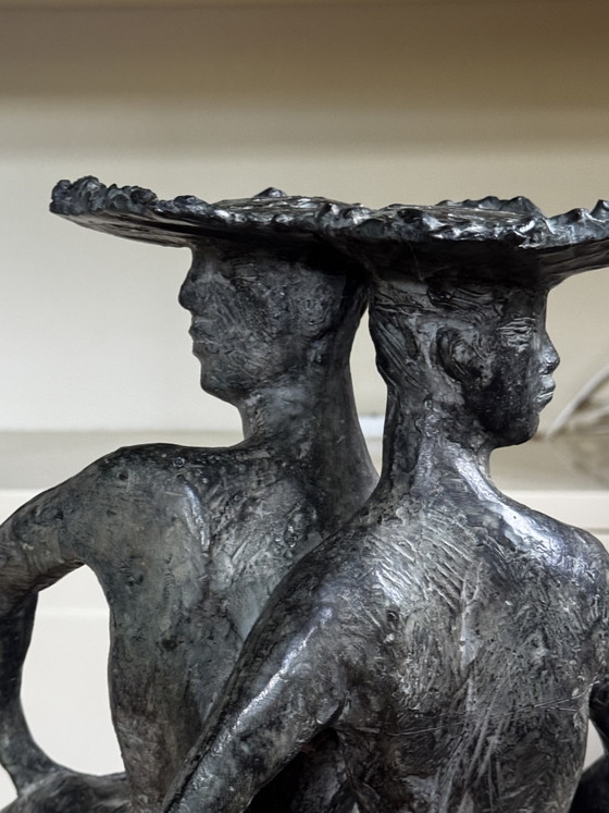 Image 1 of Saskia Pfaeltzer – "Bruidspaar" Large Bronze Sculpture (2002)