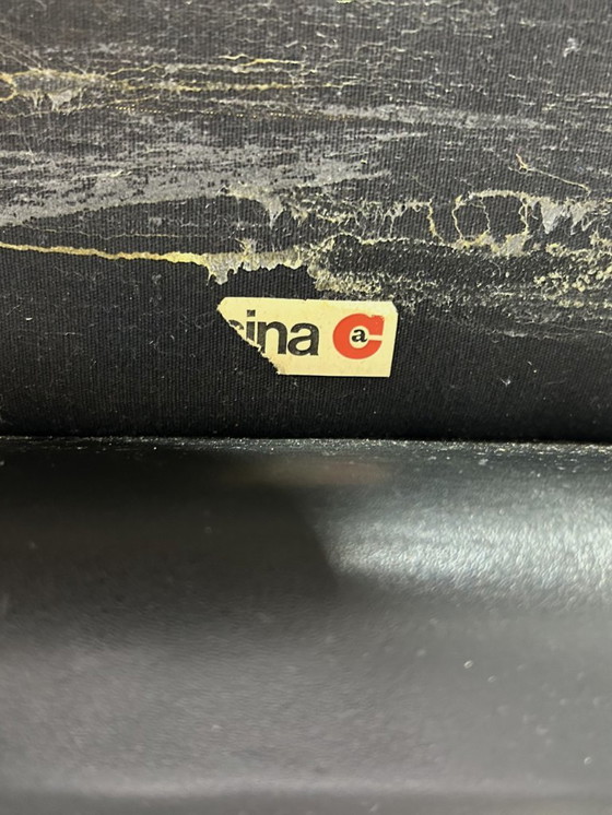 Image 1 of Cassina Maralunga 3-Sitzer-Sofa aus schwarzem Leder von Vico Magistretti