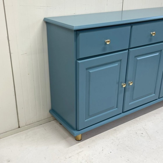 Image 1 of Aparador de madera azul Restyle Sloe Blue Farrow & Ball armario de almacenamiento