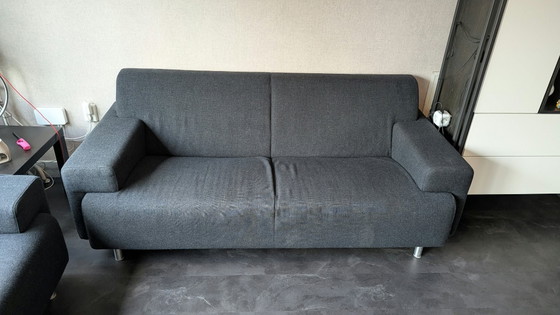 2x Havee Cloak design Sofas 198x90 cm, Textile, Black (photo 3 of 7)