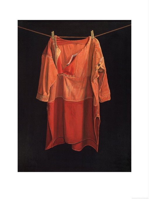 Jopie Huisman ---Red Breast Skirt On Heavy Door