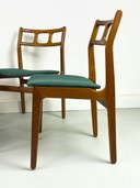 Deense teakhouten eetkamerstoelen, jaren 1960, set van 6