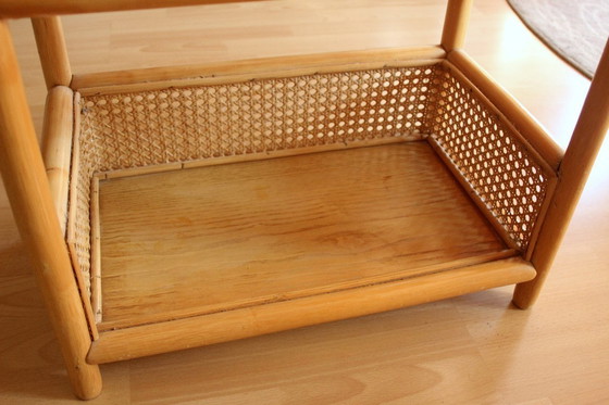 Image 1 of Mensola da parete in bambù in stile metà secolo, autoportante