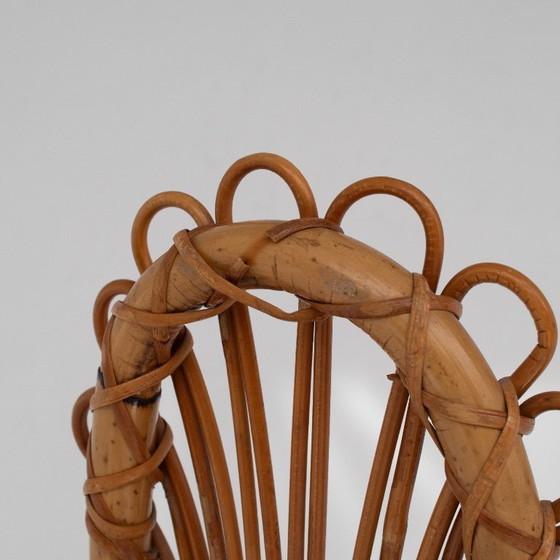 Image 1 of 2 sillas italianas de bambú y ratán con respaldo alto, estilo moderno de mediados de siglo, Italia, década de 1960