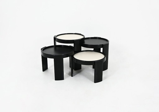 Model 780 Nesting Tables by Gianfranco Frattini for Cassina, 1960s, Set of 4