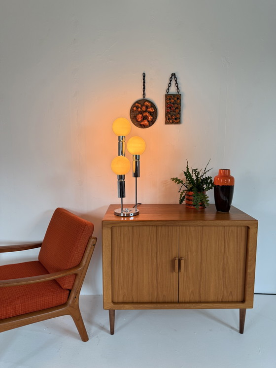 Vintage Globe Table Lamp, Solken Leuchten '70 – Chrome, Glass (photo 12 of 12)