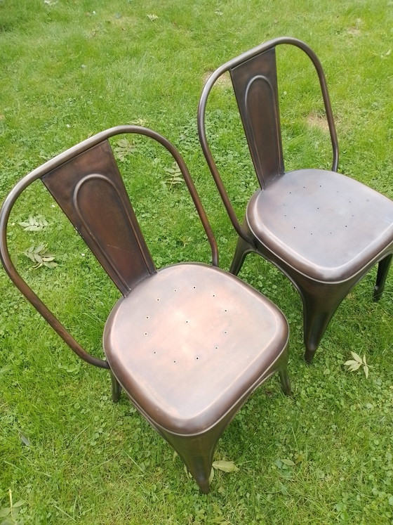 2 X Metall-Industriestühle – Stühle und Loungesessel (photo 7 of 8)