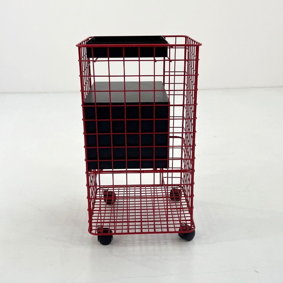 Image 1 of Cassettiera in filo metallico su ruote, anni '80