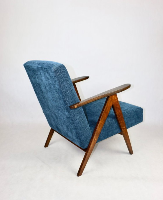 Image 1 of Vintage Denim Blue Armchair, 1970s