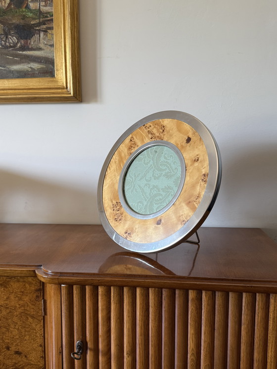 Image 1 of Cadre à photos en loupe de style régence hollywoodienne, Nucci Valsecchi Italie 1970