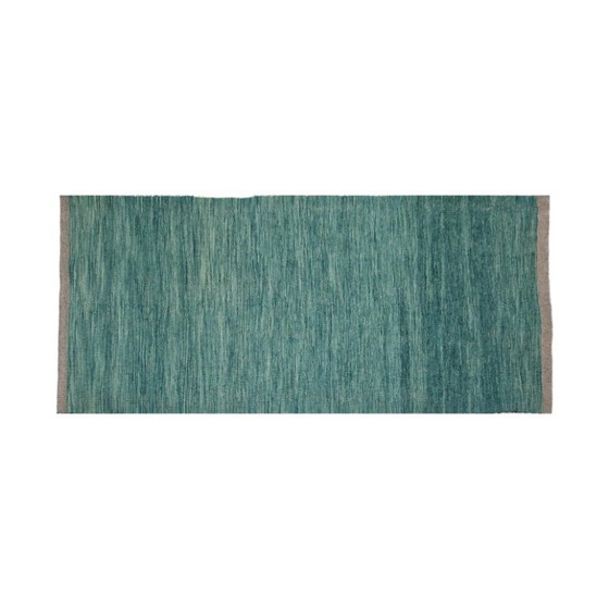 Handgeweven wollen kilim loper – Groen, 95 x 210 cm – Vloerkleden en tapijten, Wool (photo 3 of 5)