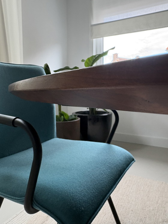 Ovale Houten Design Eettafel 225 X 115 Cm Met 6 Enzo Luca Stoelen – Eetkamerset, Other (photo 7 of 14)