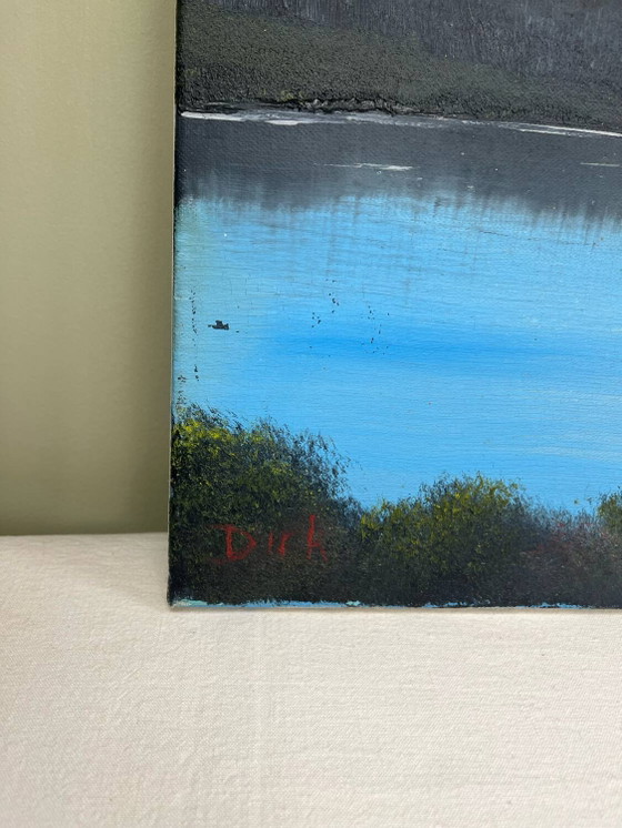 Olio su tela Paesaggio di montagna – Dipinti e disegni, Canvas (photo 9 of 15)