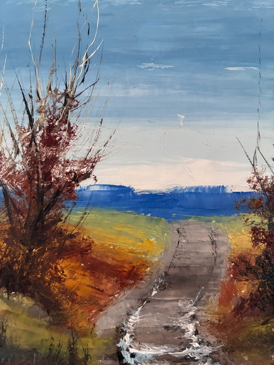 Image 1 of Peinture à l'huile originale vintage de paysage
