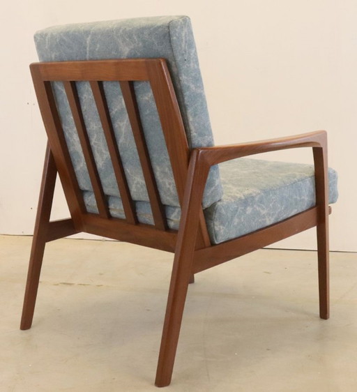 Vintage fauteuil easy chair stoel nieuw gestoffeerd 'Mettman' 