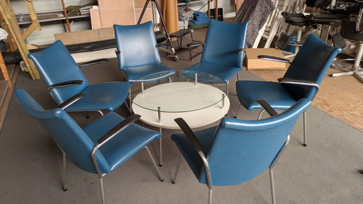 6x Gebroeders de Wit vintage fauteuils 3114