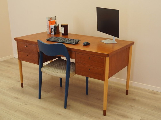 Image 1 of Scrivania in teak, design danese, anni '70, prodotta in Danimarca