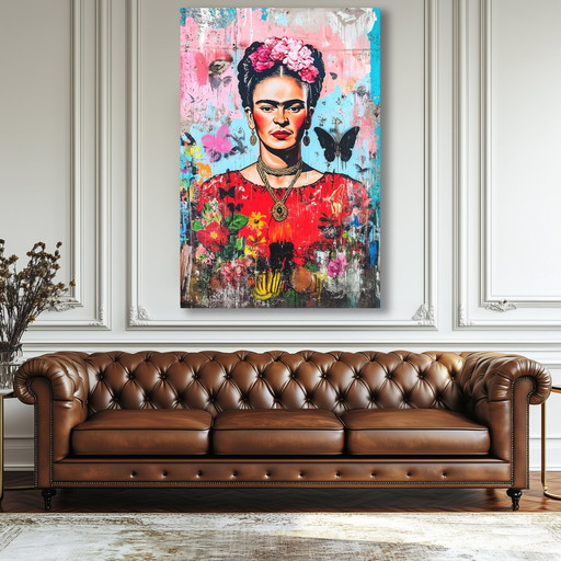 Unieke digitale print - Léa OTTAVI - Frida's stoutmoedige visie XXL