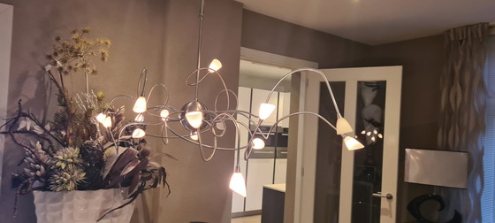 Lámpara colgante con iluminación halógena, Lámparas colgantes, Vidrio, rvs, Plateado (foto 5 de 6)