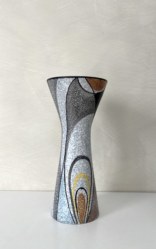 Vintage Rumba vase by Flora Gouda, Holland, 1950s, geometric patterns