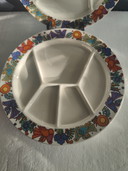 6 assiettes à fondue en porcelaine Acapulco Villeroy & Boch 1970