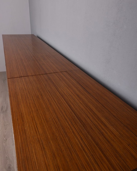 Image 1 of VINTAGE 1960S WOODEN SIDEBOARD WITH BAR COMPARTMENT, ITALIAN DESIGN