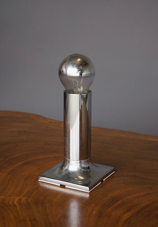 Space Age chrome ceiling lamp by Rolf Krüger for Staff, 1970