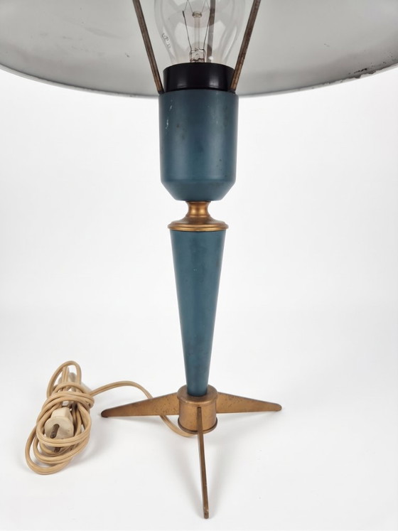 Vintage Philips "Bijou" Table Lamp by Louis Kalff (1950s) – Mid-Century Modern Space Age Desk Lamp – Aluminium (photo 4 of 5)