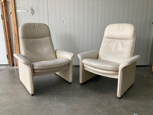 Exceptional and rare Pair of De Sede DS-50 adjustable Lounge Chairs