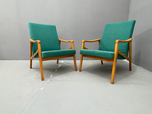 Paar Mid Century Sessel von Jiří Jiroutek für Interiér Praha, 1960er Jahre