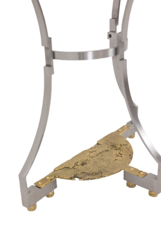 Image 1 of Een paar consoles van metaal en gegoten brons. Hedendaags.