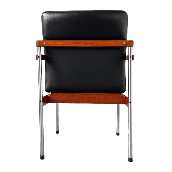 Image 1 of Vintage Danish Design Thereca chair mid-century teak black 1970's