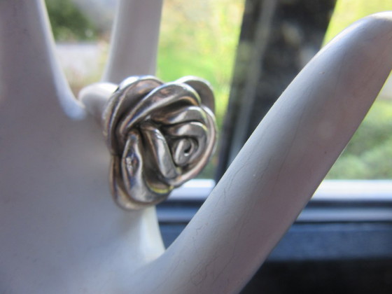 Bague moderniste en argent sterling marquée Italie et 925, grande taille – Objets déco (photo 9 of 9)