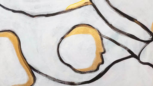 T. van Steenbergen "GOLD" 100 x 100 cm