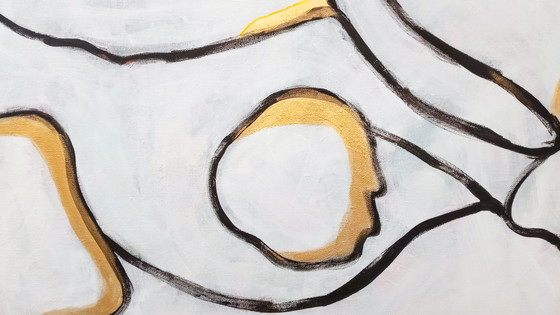 Image 1 of T. van Steenbergen "GOLD" 100 x 100 cm