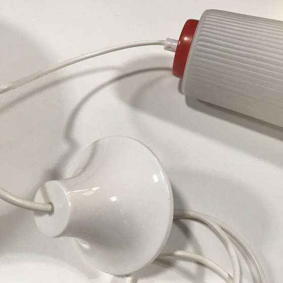 Image 1 of Hanging lamp - Opaline & Perforated Metal - Jo Hammerborg - Fog & Mørup - 1960