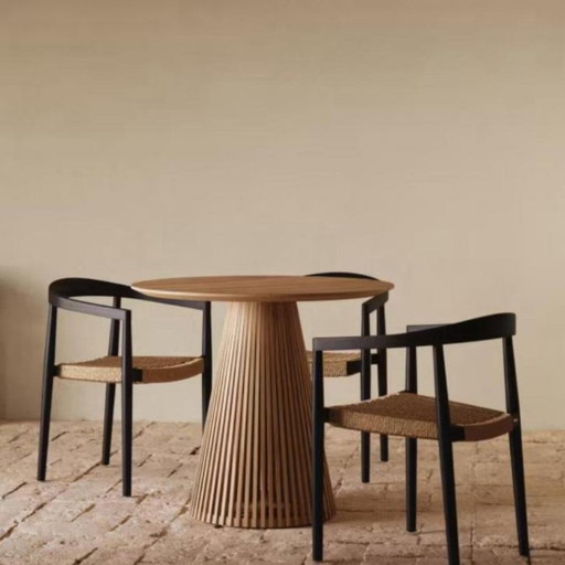 Tavolo rotondo "Kave Home Jeanette" in legno di teak