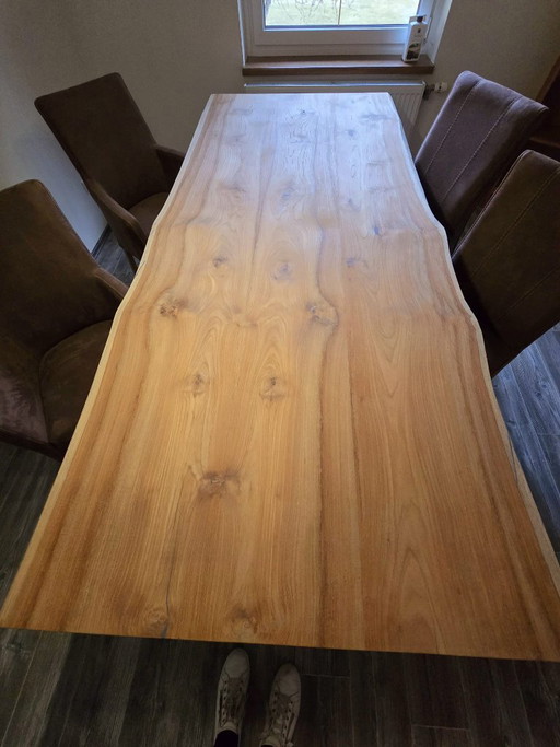 Unique! Table en bois, Table à bord brut, Plateau massif – eettafels, Wood (photo 2 of 6)