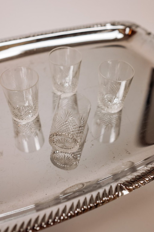 Verres en cristal vintage, lot de 10